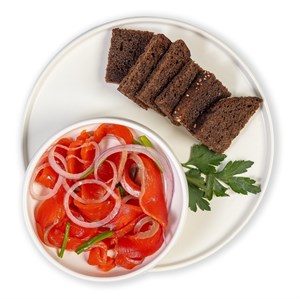 Лосось малосольный с гренками 05457